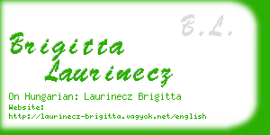 brigitta laurinecz business card